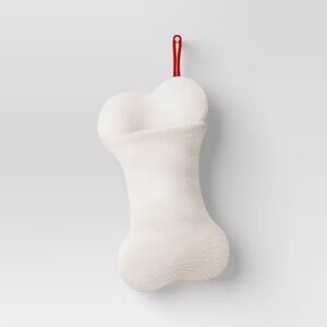 NEW Wondershop 20" Christmas Faux Shearling Bone Shaped Stocking
